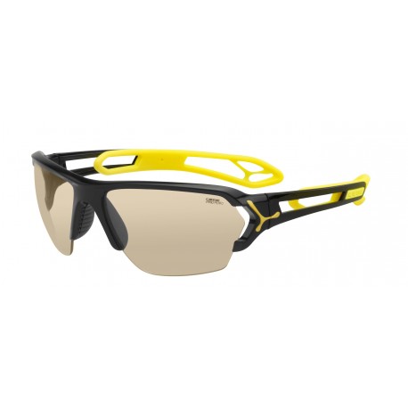 Lunettes de soleil S'TRACK Large Shiny Black Yellow